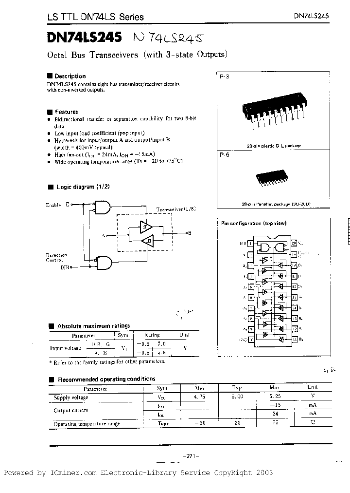 DN74LS245S_7473796.PDF Datasheet
