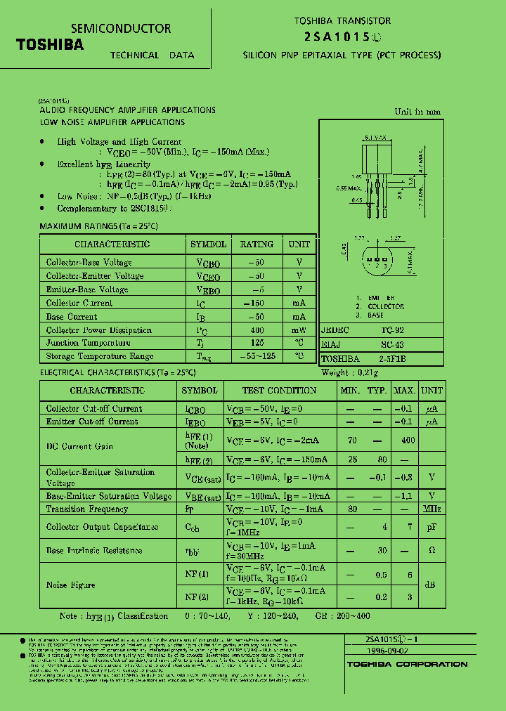 2SA1015L-O_7474528.PDF Datasheet