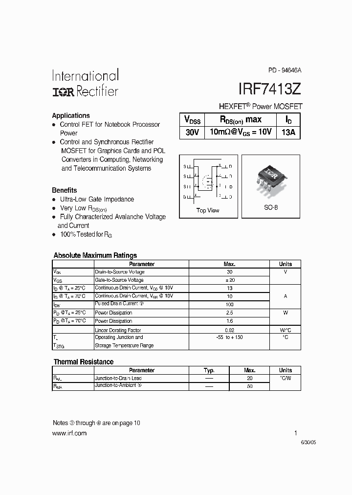 IRF7413ZTR_7474644.PDF Datasheet