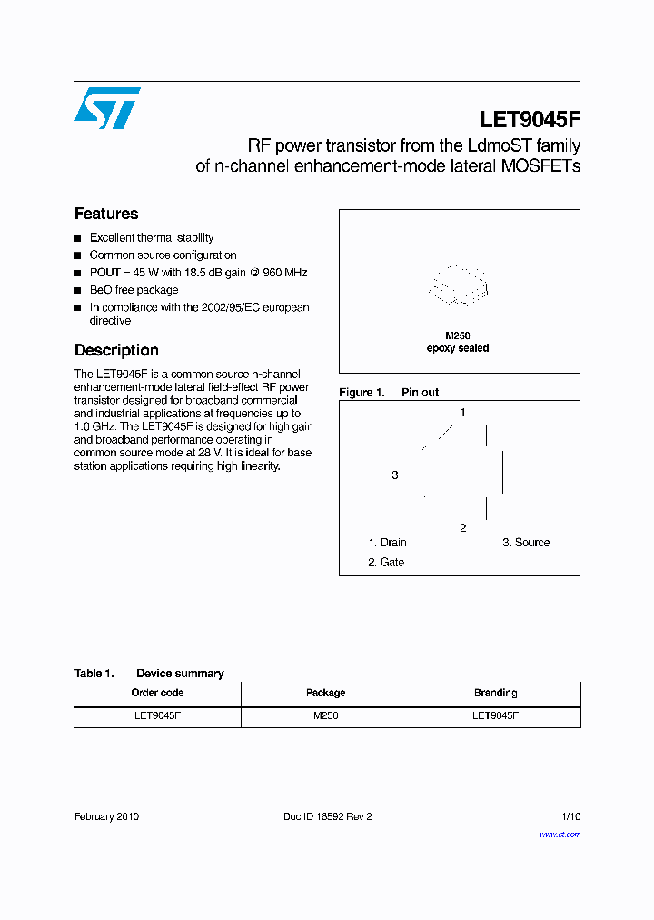STMICROELECTRONICS-LET9045F_7474422.PDF Datasheet