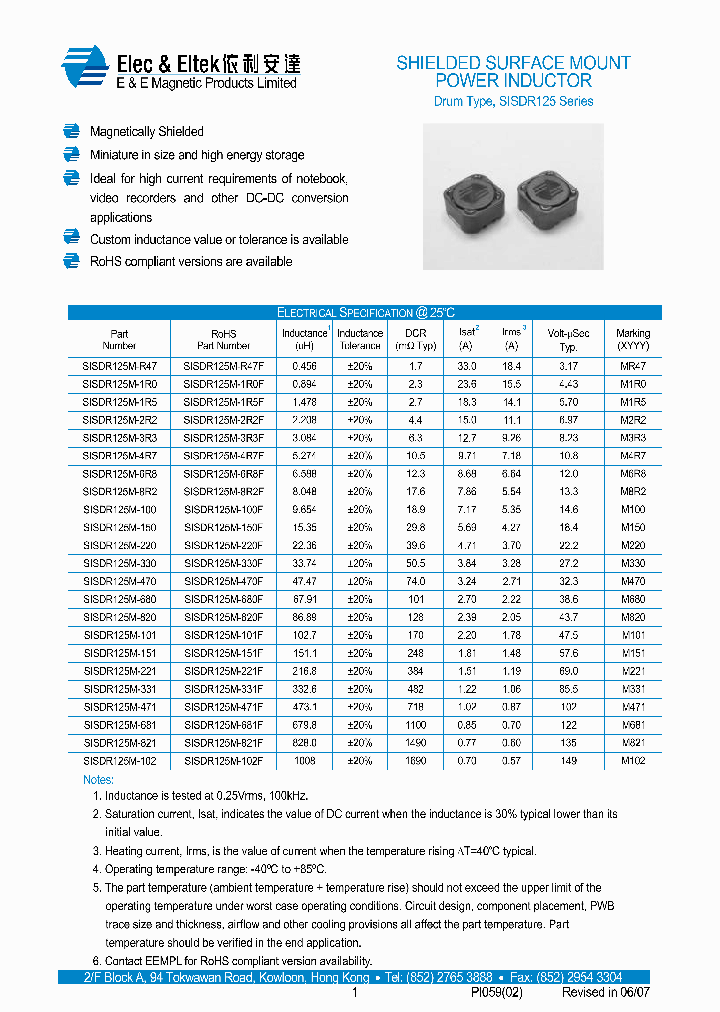 SISDR125M-8R2_7475111.PDF Datasheet