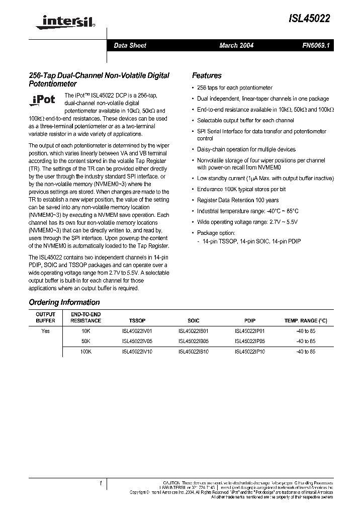 ISL45022IP10_7475601.PDF Datasheet