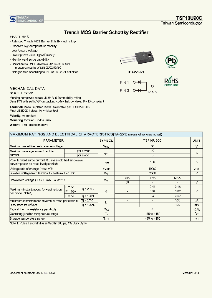 TSF10U60C_7478824.PDF Datasheet