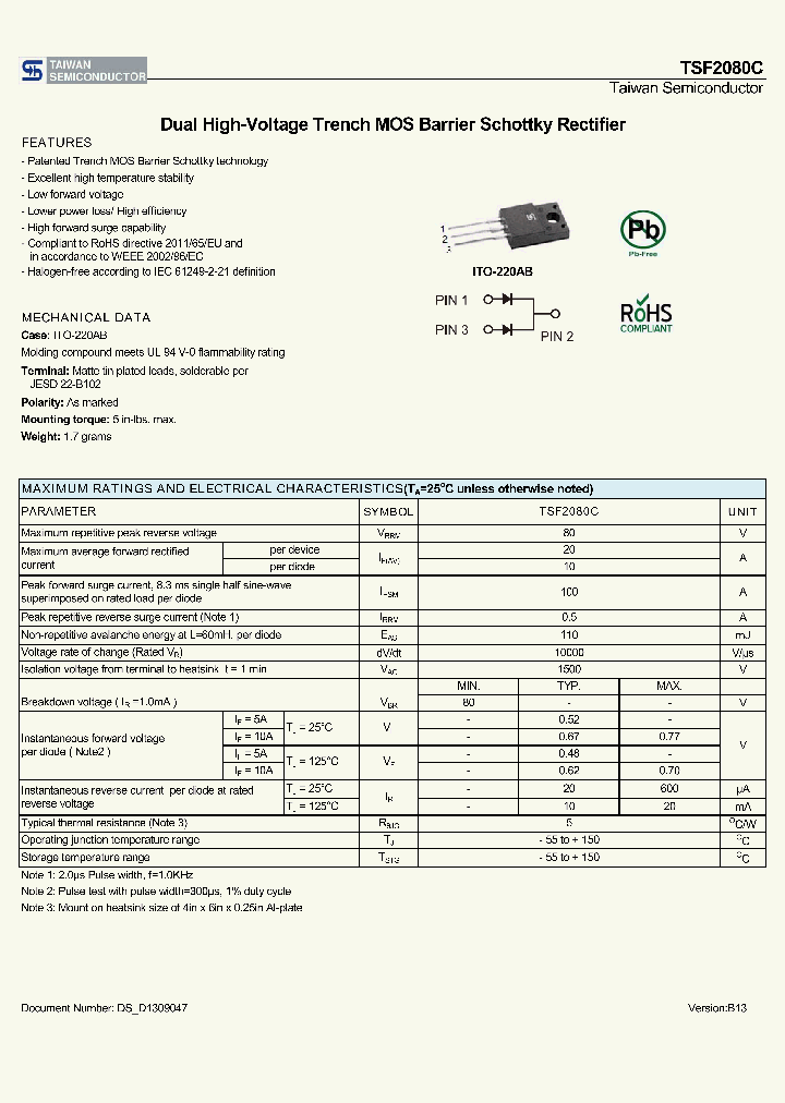 TSF2080C_7478825.PDF Datasheet