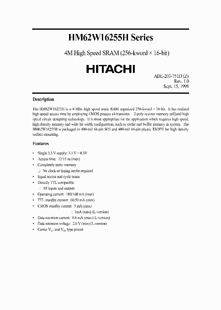 HM62W16255H_7481610.PDF Datasheet
