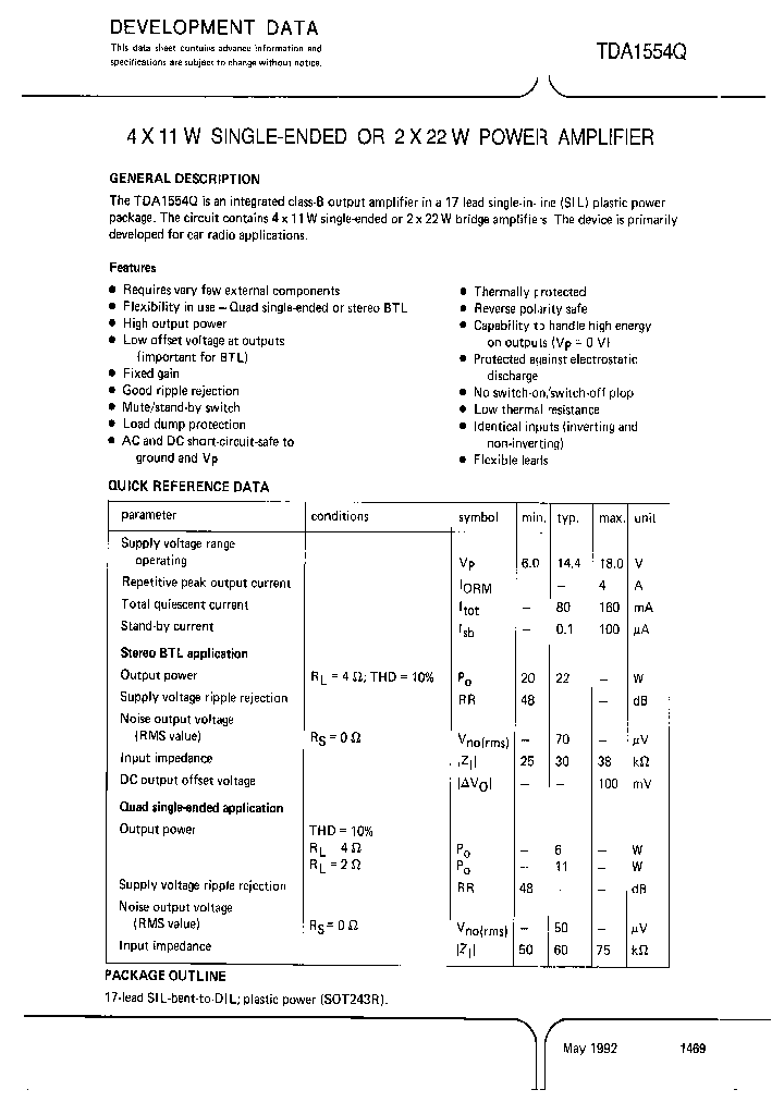 NXPSEMICONDUCTORS-TDA1554QU_7482511.PDF Datasheet