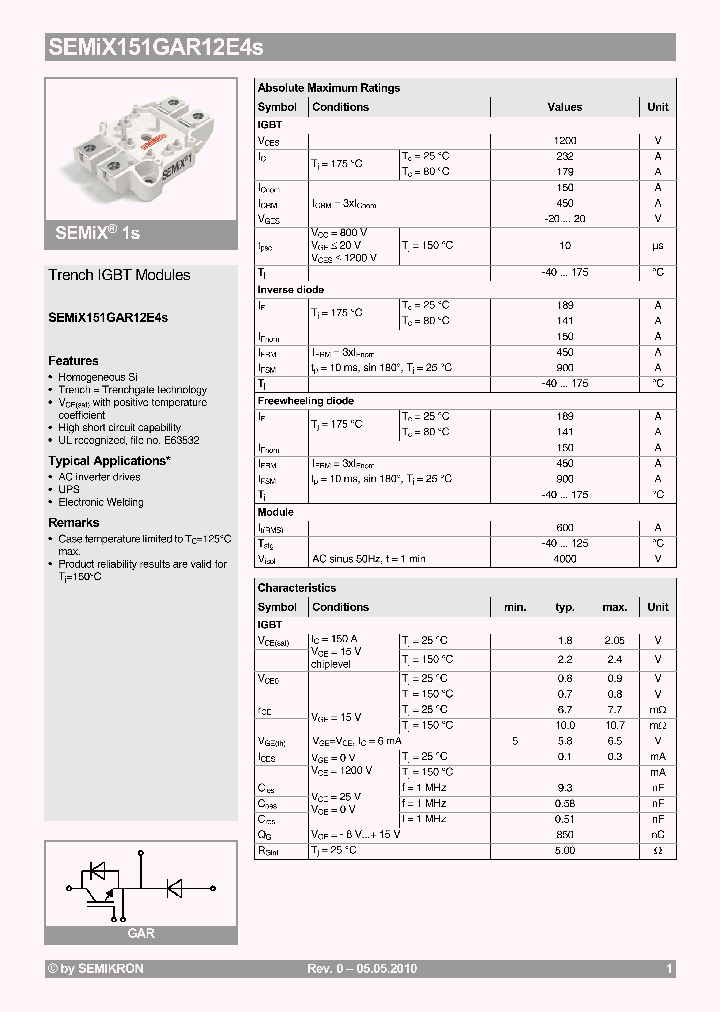 SEMIX151GAR12E4S10_7488778.PDF Datasheet
