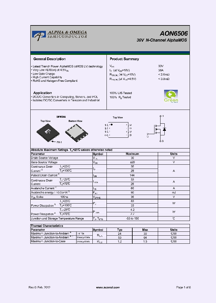 AON6506_7492149.PDF Datasheet