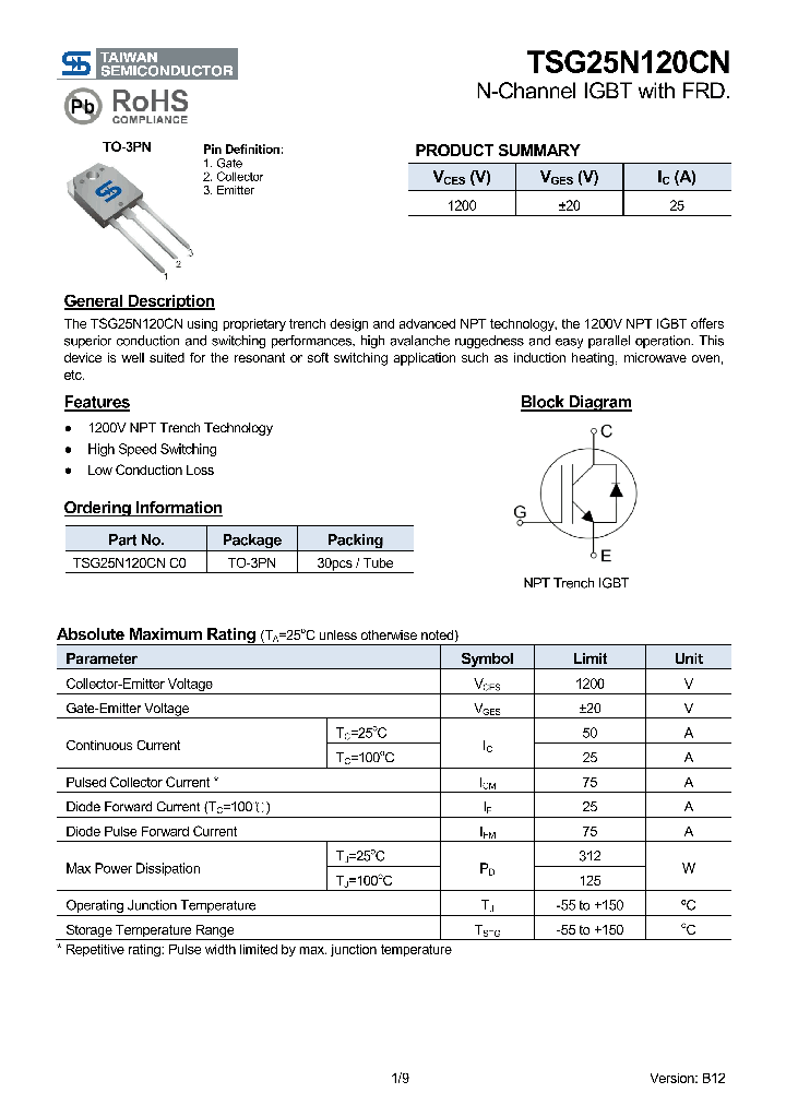 TSG25N120_7493788.PDF Datasheet
