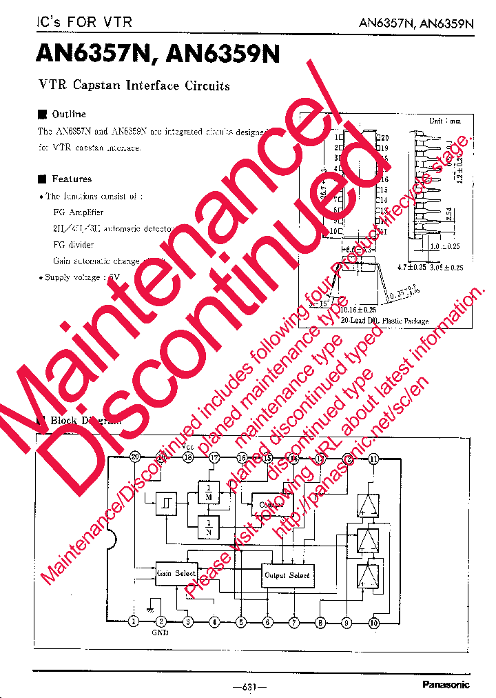 PANASONICCORP-AN6359N_7494229.PDF Datasheet