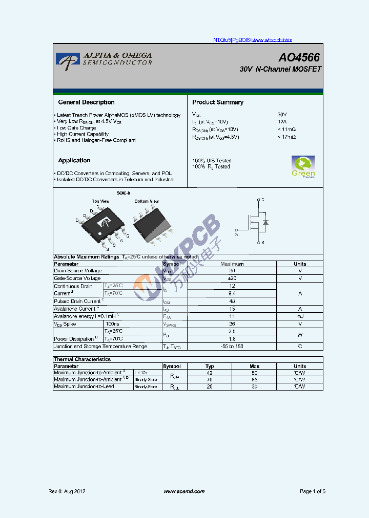 AO4566_7495532.PDF Datasheet