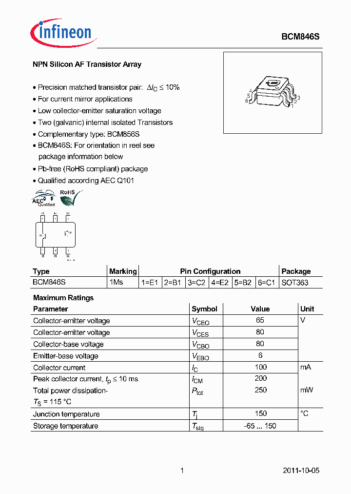 BCM846SH6327_7497677.PDF Datasheet