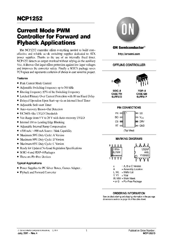NCP1252CDR2G_7497258.PDF Datasheet