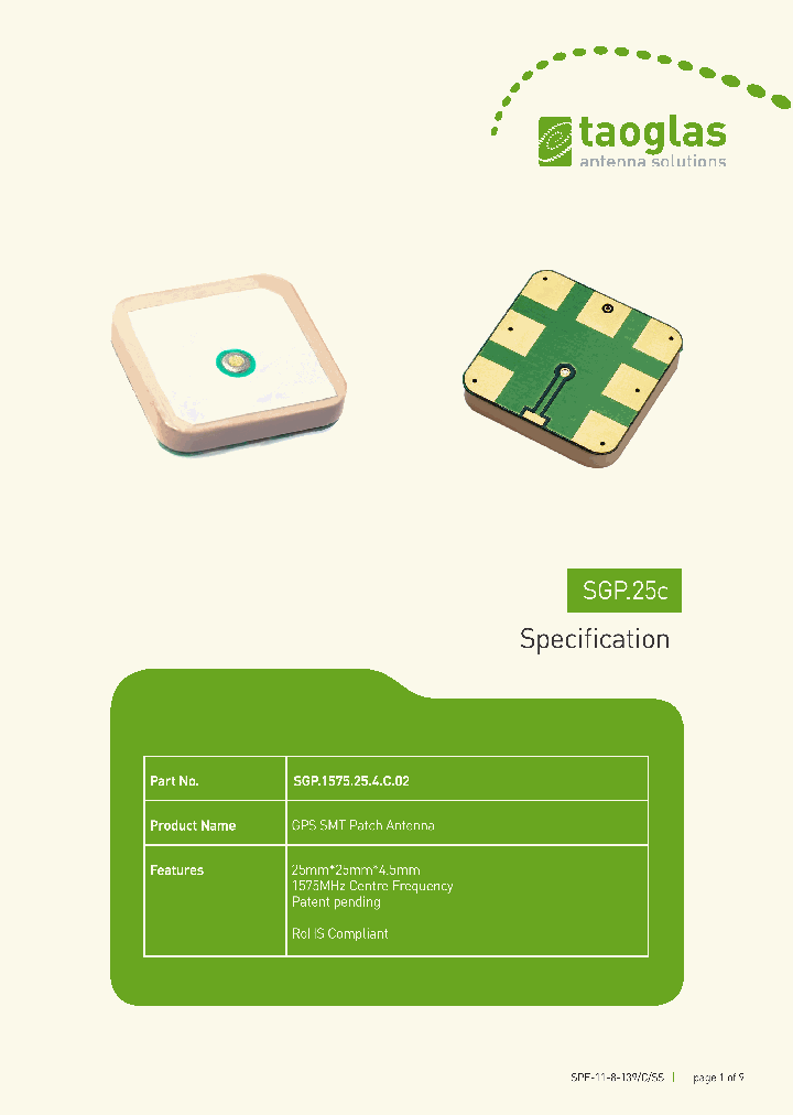 SGP25C_7501150.PDF Datasheet