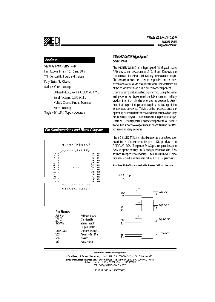 EDI8LM32513C15AI_7500500.PDF Datasheet