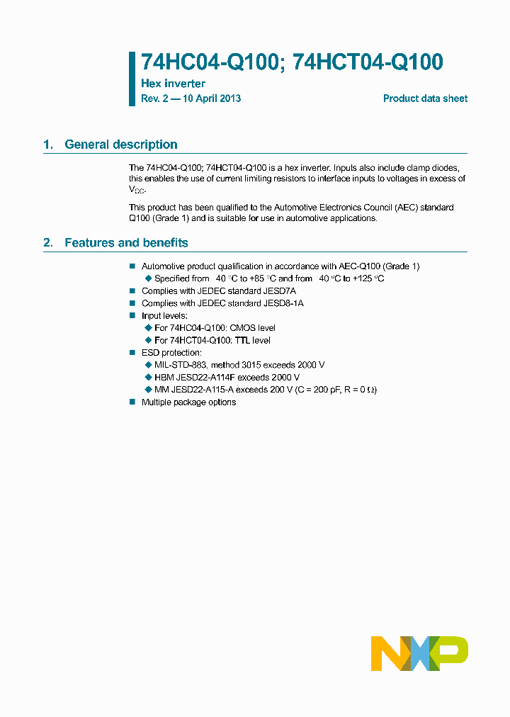 74HC04DB-Q100_7503103.PDF Datasheet