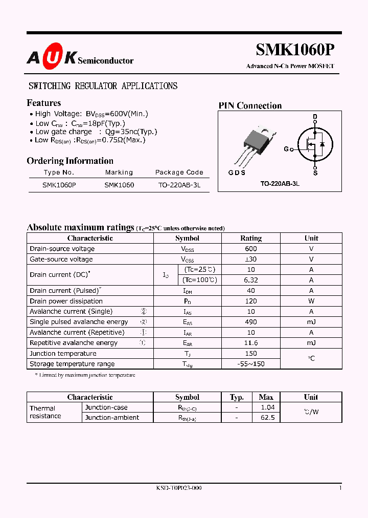 SMK1060P_7503480.PDF Datasheet