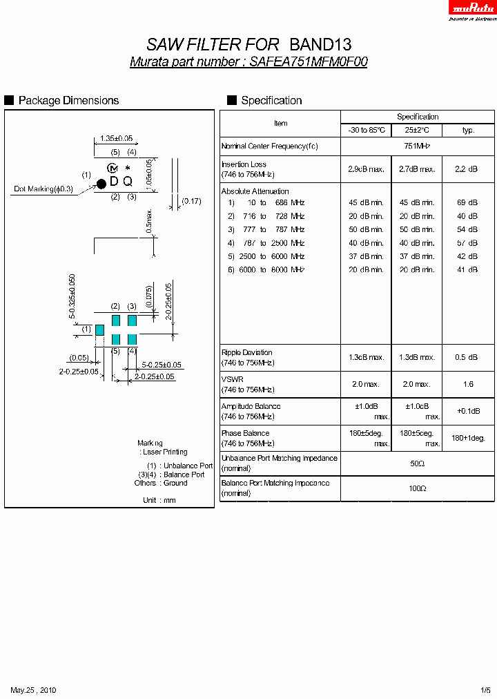 SAFEA751MFM0F00R12_7504980.PDF Datasheet
