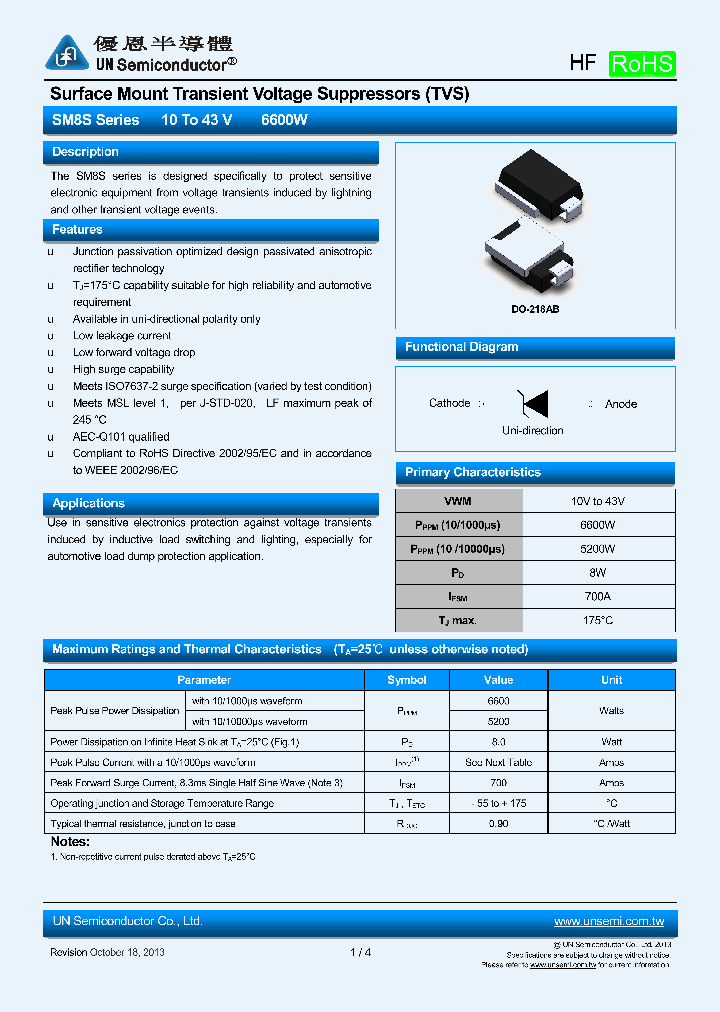 SM8S26A_7505118.PDF Datasheet