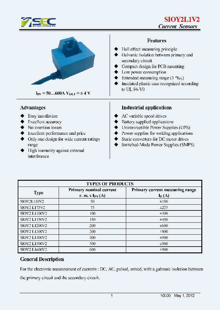 SIOY2L1300V2_7505011.PDF Datasheet