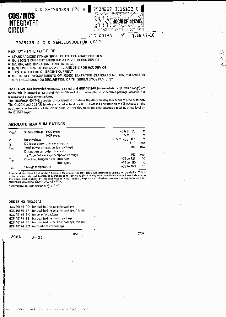 HCF40174BF_7505870.PDF Datasheet