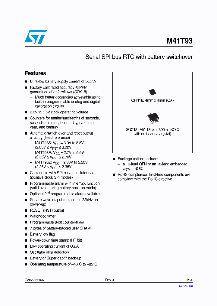 M41T9307_7507147.PDF Datasheet