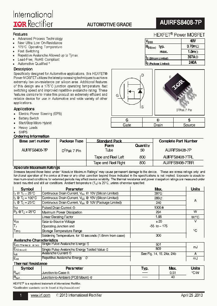 AUIRFS8408-7TRR_7507331.PDF Datasheet