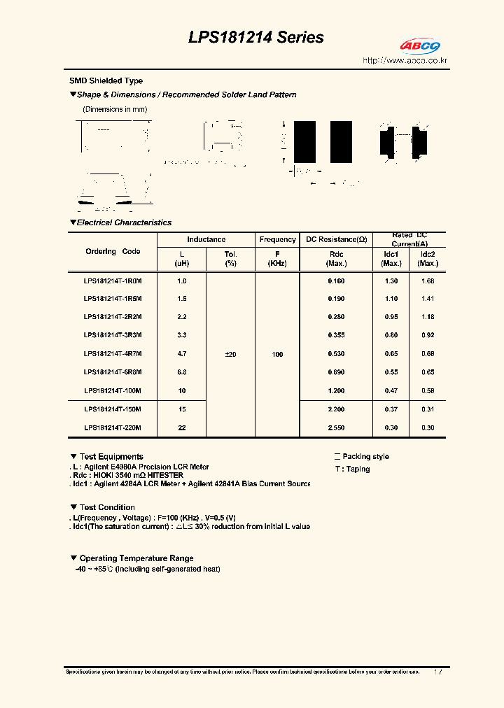LPS181214T-2R2M_7508983.PDF Datasheet