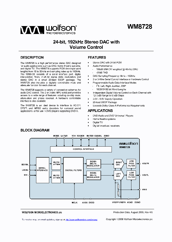 WM8728SEDSRV_7511499.PDF Datasheet