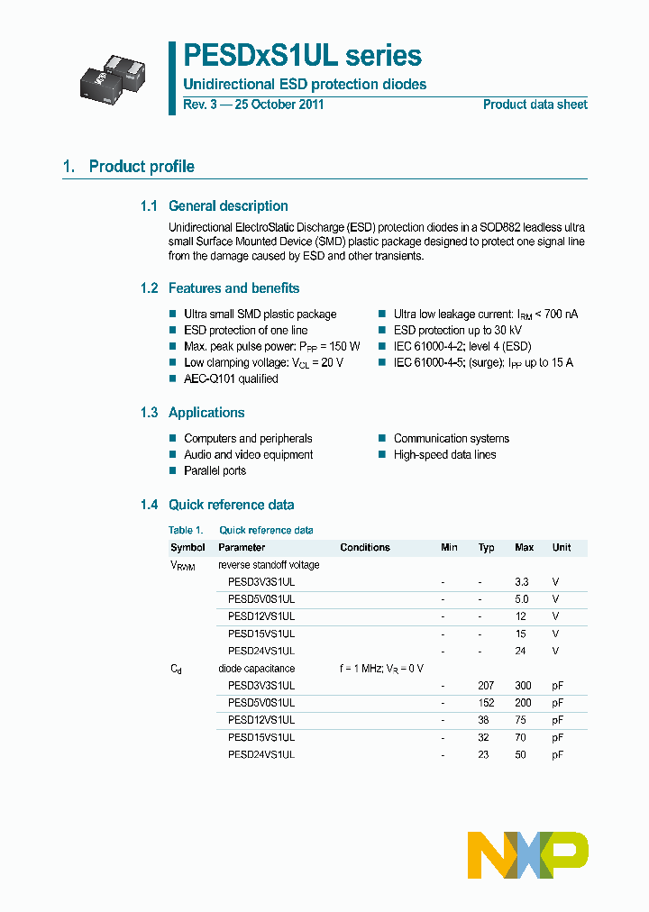 PESD12VS1UL_7513296.PDF Datasheet