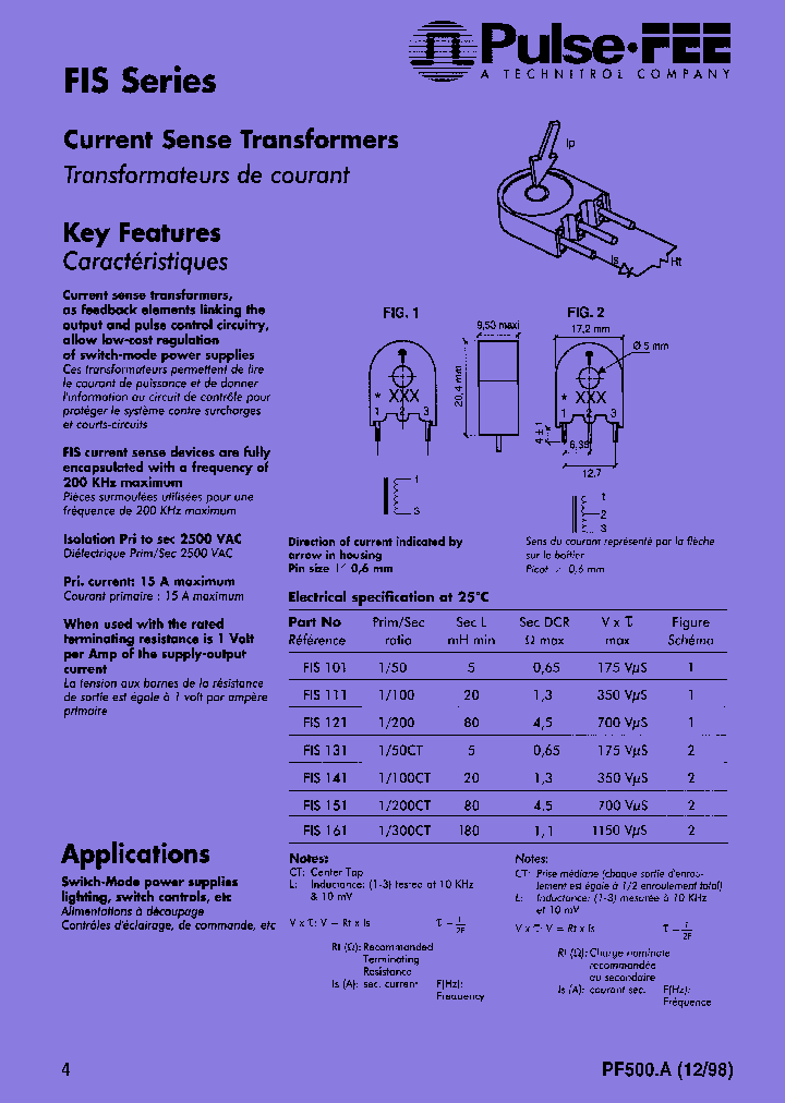PULSEELECTRONICSCORP-FIS213_7513100.PDF Datasheet
