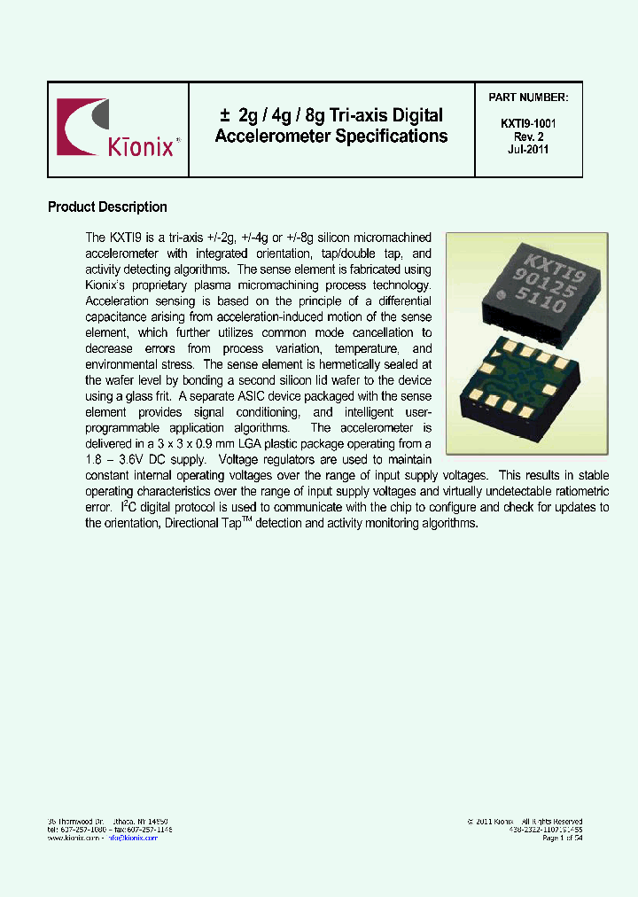 KXTI9-1001_7513399.PDF Datasheet
