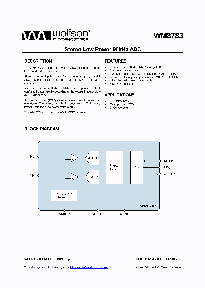 WM8783_7514807.PDF Datasheet