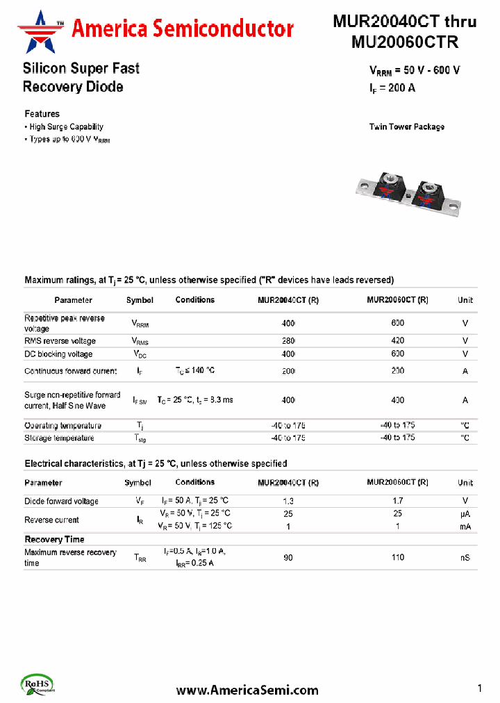 MUR20040CT_7515249.PDF Datasheet