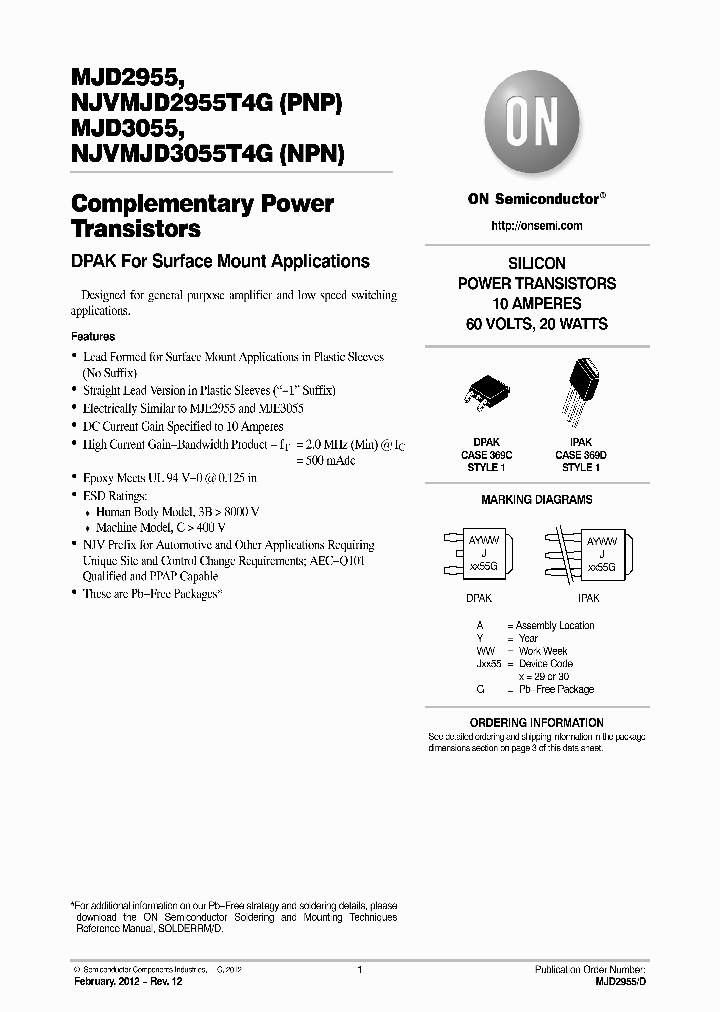 NJVMJD3055T4G_7516817.PDF Datasheet