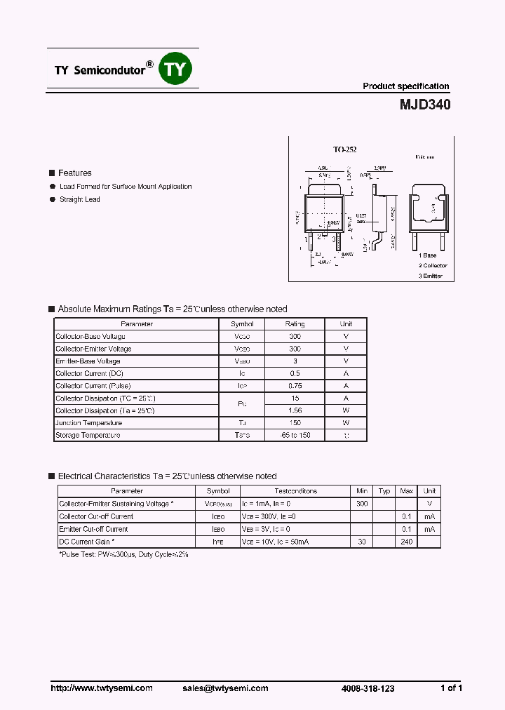 MJD340_7516825.PDF Datasheet