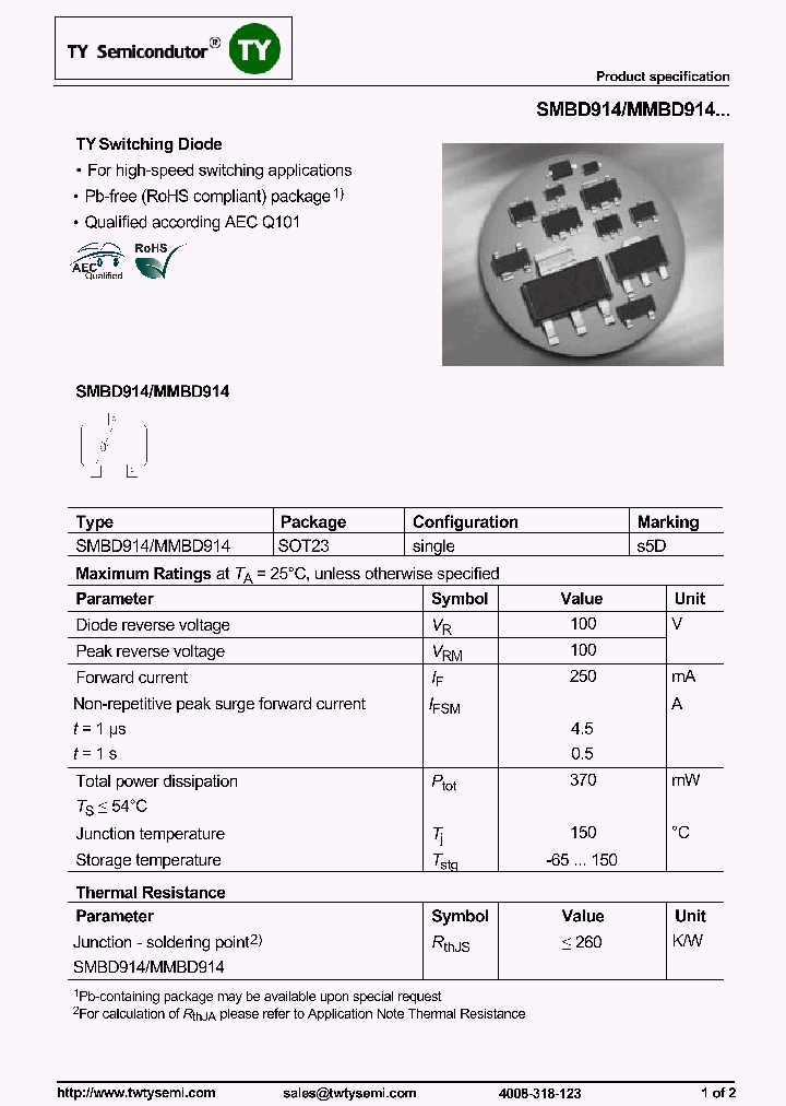 MMBD914_7516945.PDF Datasheet