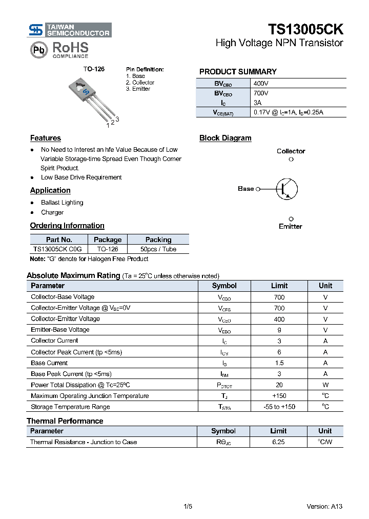 TS13005CK_7517032.PDF Datasheet