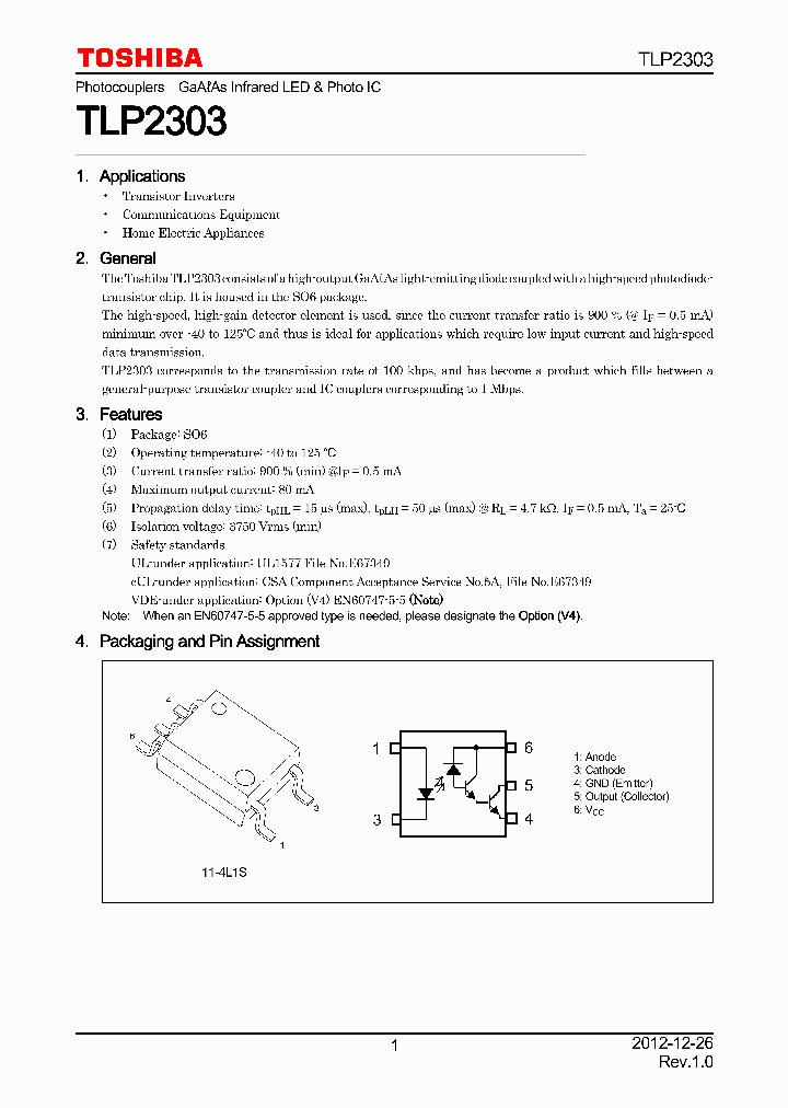 TLP2303_7517780.PDF Datasheet