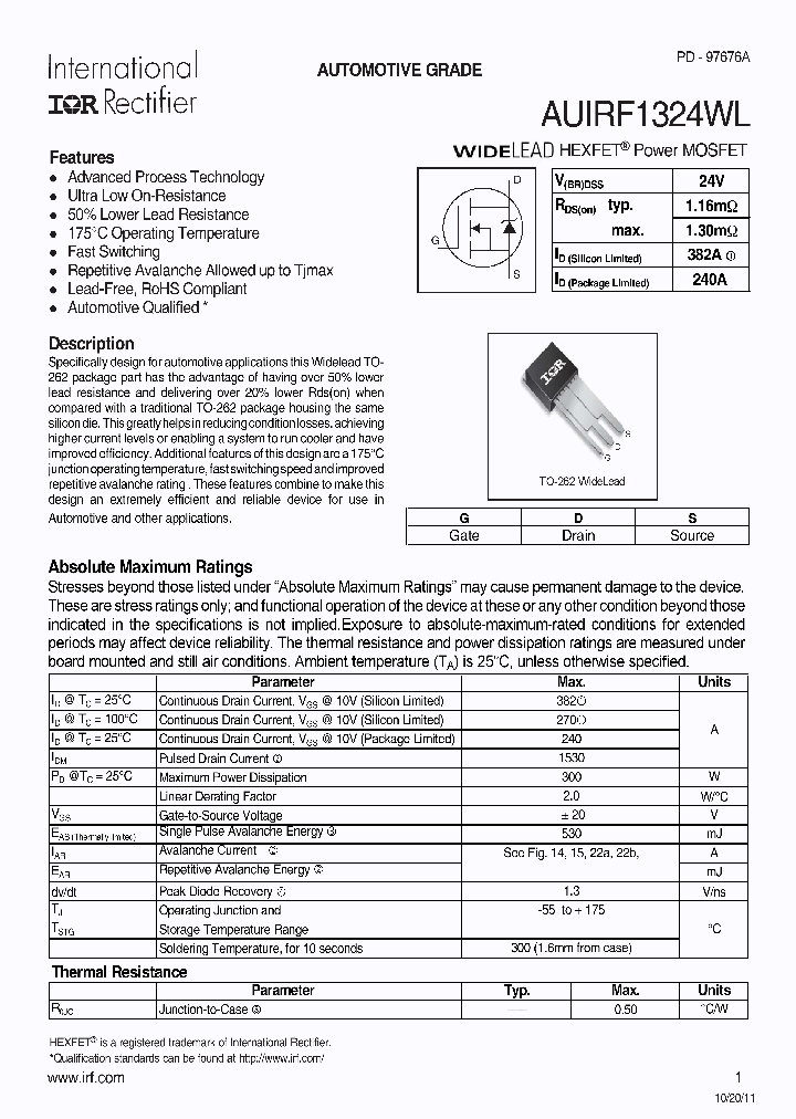 AUIRF1324WL_7518156.PDF Datasheet