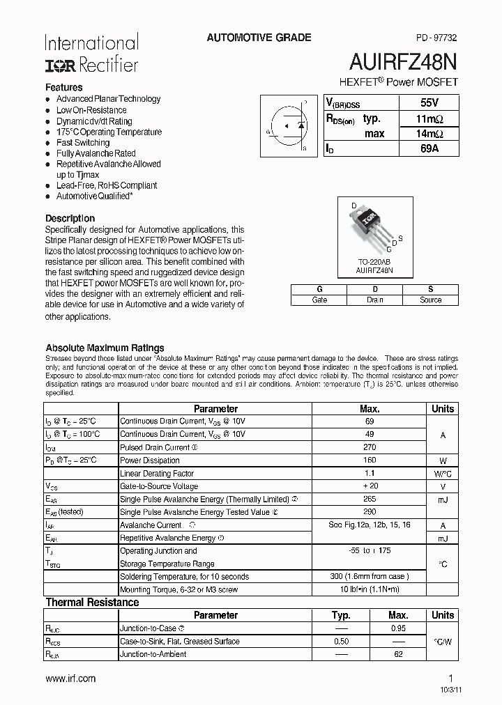 AUIRFZ48N_7518264.PDF Datasheet