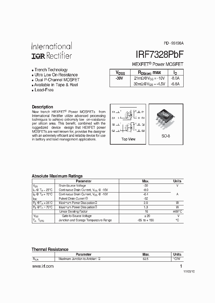 IRF7328PBF_7518321.PDF Datasheet