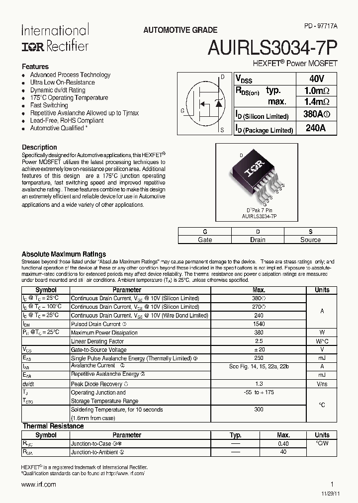 AUIRLS3034-7TRR_7524624.PDF Datasheet