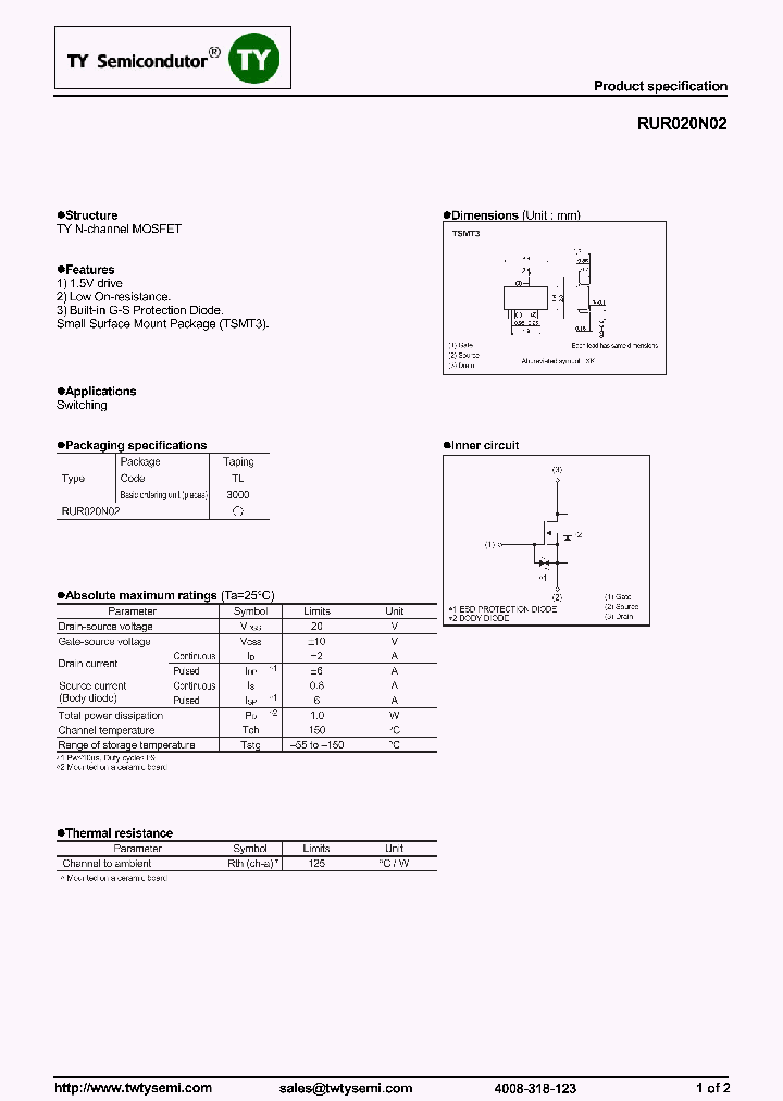 RUR020N02_7525536.PDF Datasheet