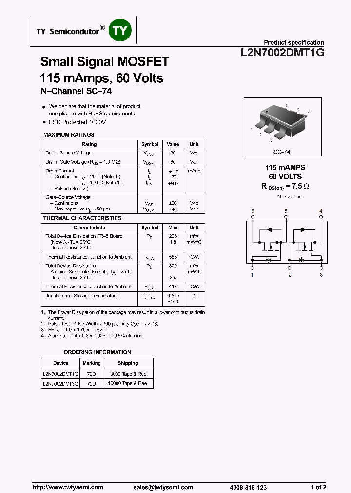 L2N7002DMT1G_7526683.PDF Datasheet
