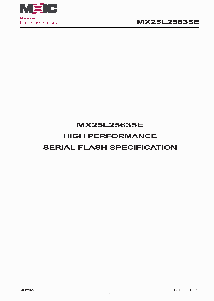 MX25L25635E_7527505.PDF Datasheet