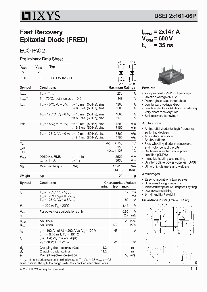 DSEI2X161-06P_7528008.PDF Datasheet