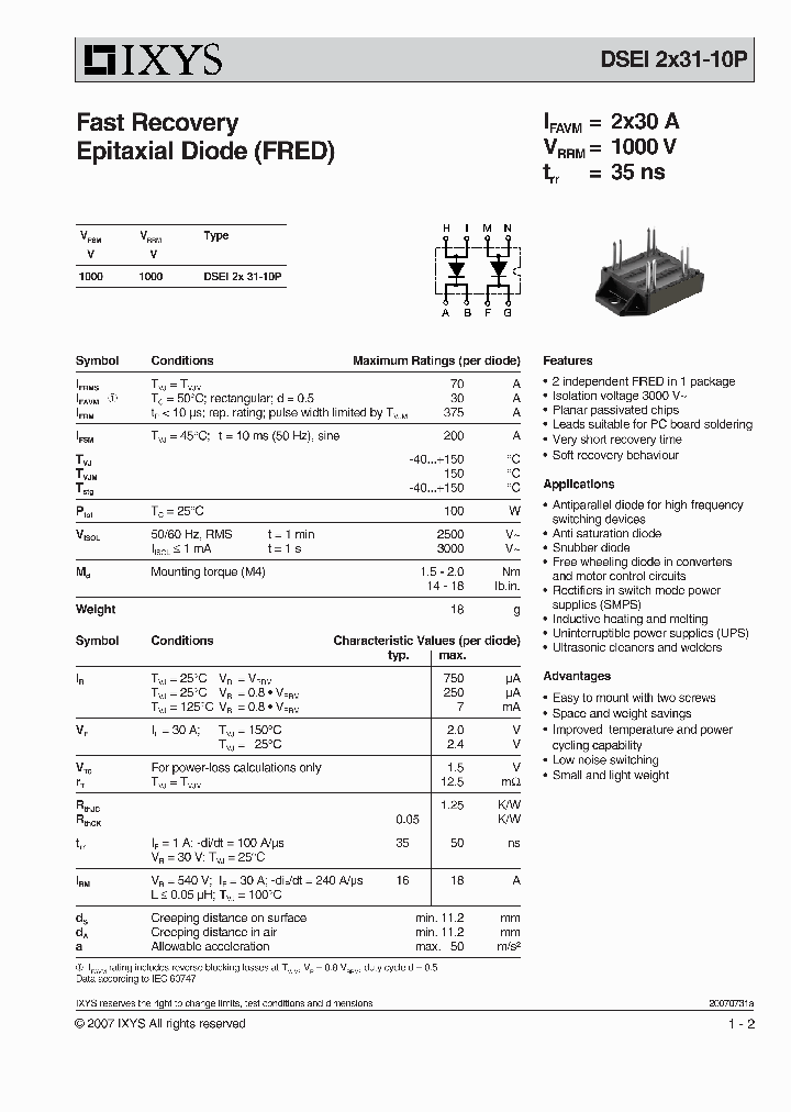 DSEI2X31-10P_7528012.PDF Datasheet