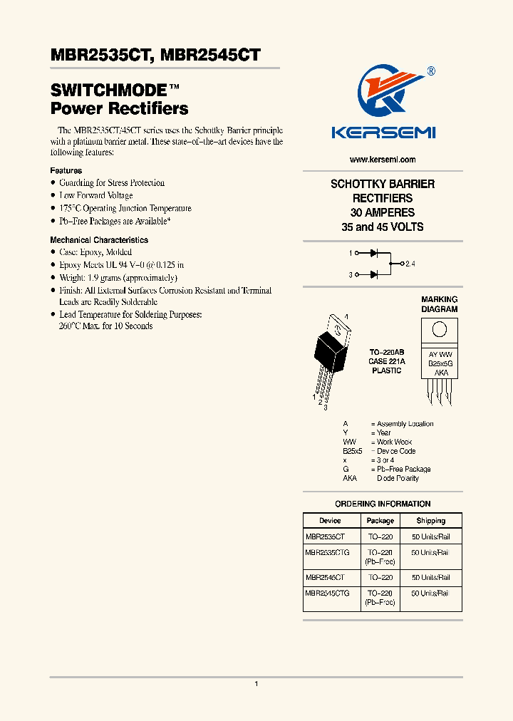 MBR2545CT_7529655.PDF Datasheet