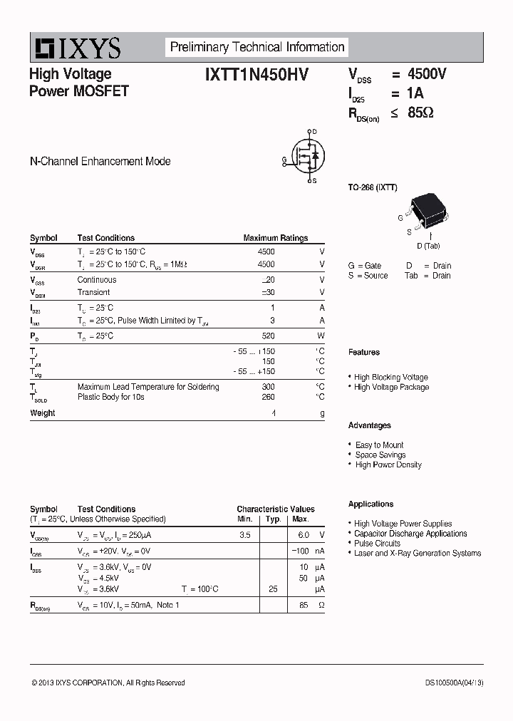 IXTT1N450HV_7530947.PDF Datasheet